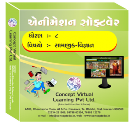 Learn Social Science by animated educated DVD for std 8 (Animated Education Software)