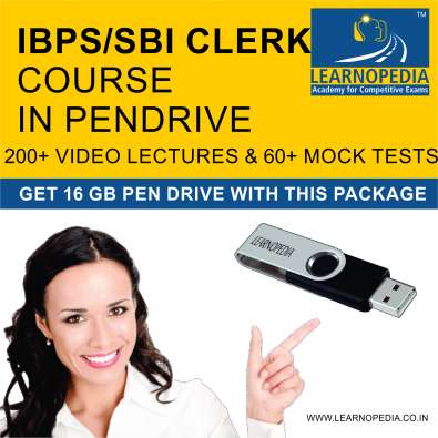 IBPS Cleark and SBI Clerk video lectures & mock test in pen drive