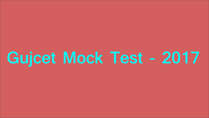 Online Mock test for Gujcet 2017