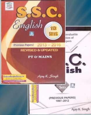 SSC English 1999 to 2016 Previous Years Solved Papers in 2 Volumes 